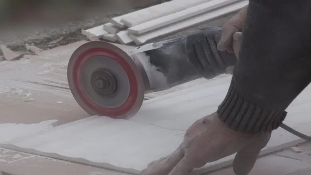 can you cut tile with an angle grinder