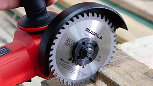 can you put a wood blade on an angle grinder