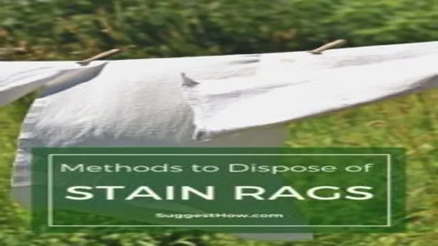 can you put stain rags in water