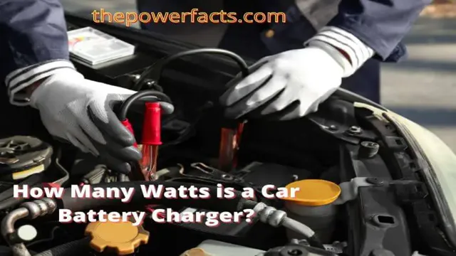 how many watts does a 12v car battery charger use
