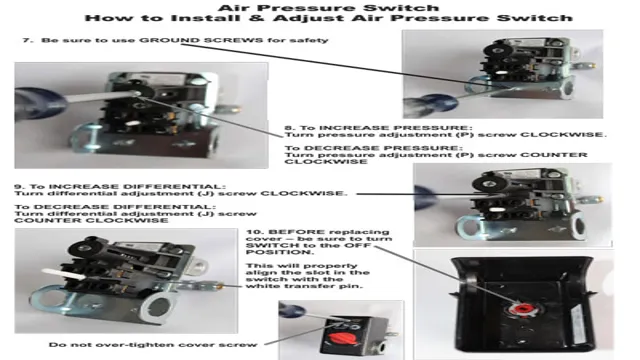 how to adjust a air compressor pressure switch