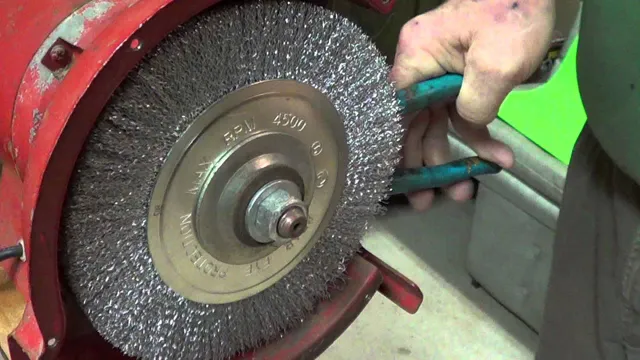 how to change a grinding wheel on a bench grinder