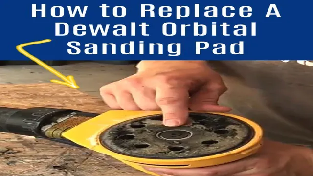 how to change orbital sander pad
