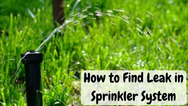 how to check for leaks in sprinkler system