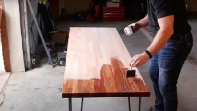 how to finish butcher block desk