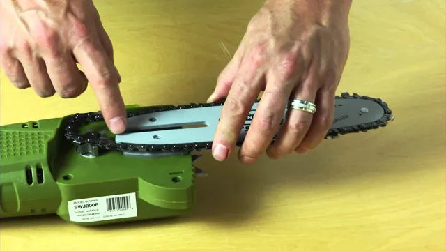 how to fix pole saw chain