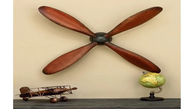 how to hang a propeller on the wall