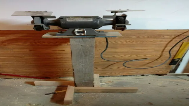 how to make a bench grinder stand