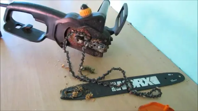 how to put chain back on pole saw 2