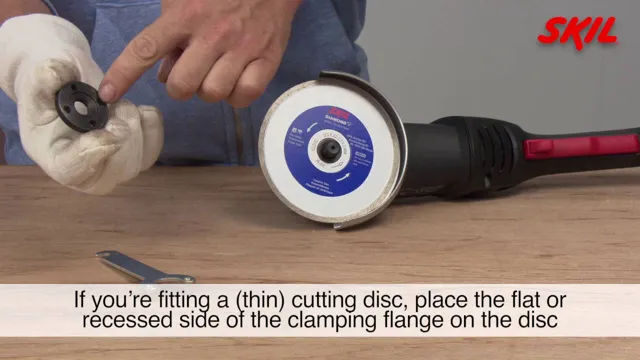 how to put on angle grinder disc