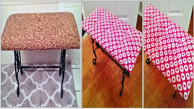 how to recover an ottoman with a staple gun