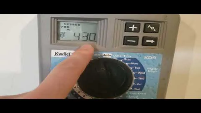 how to set kwikdial sprinkler system