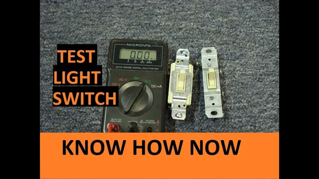 how to test a light switch with a voltage tester