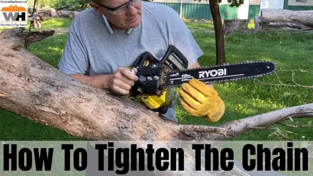 how to tighten ryobi pole saw chain