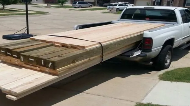 how to transport 12 ft lumber in a pickup truck