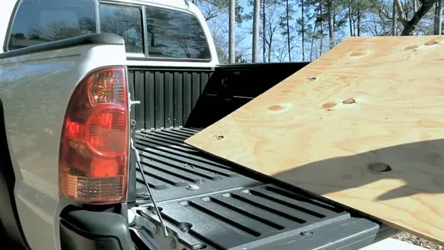 how to transport plywood in a pickup