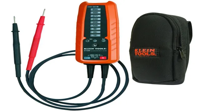 how to use klein tools et45 voltage tester