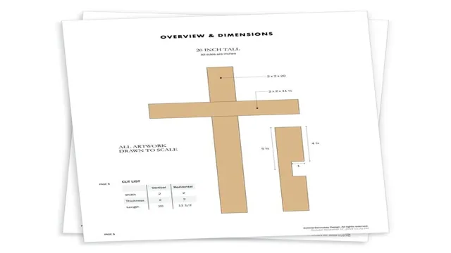 what are the dimensions of a cross