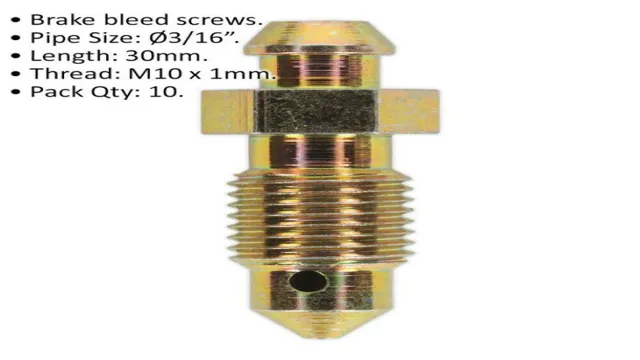 what size tube for brake bleeder valve